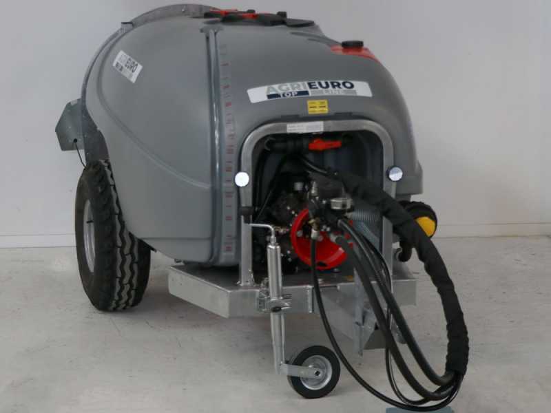 Atomizador de arrastre Gray T Car 1000/80 con enganche para tractor para pulverizaci&oacute;n - Capacidad 1000 L - Bomba AR1064