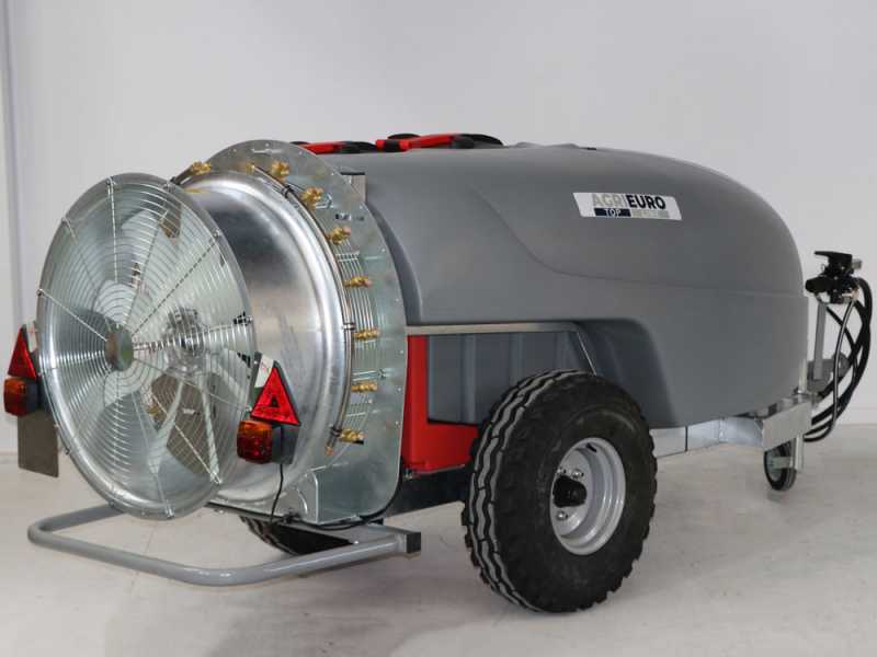 Atomizador de arrastre Gray T Car 1000/80 con enganche para tractor para pulverizaci&oacute;n - Capacidad 1000 L - Bomba AR1064