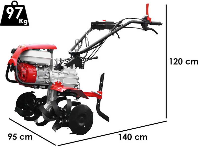 Barbieri B/100NT - Motoazada de gasolina 6.5 HP - Motor Honda GX200