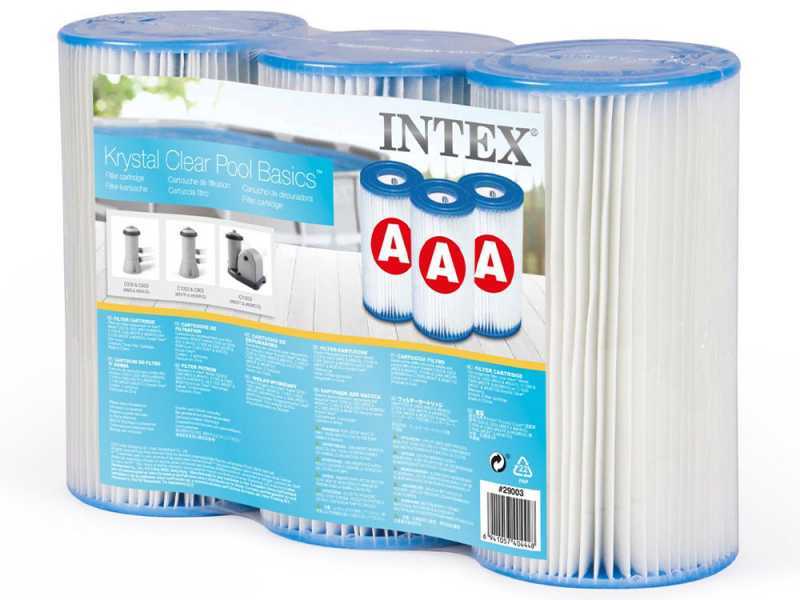 Cartucho de filtro modelo &quot;A&quot; 3 pz Intex 29003
