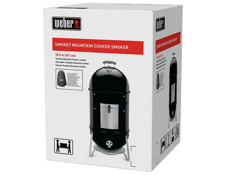 Weber Smokey Mountain Cooker - Barbacoa ahumador de carb&oacute;n - 47 cm