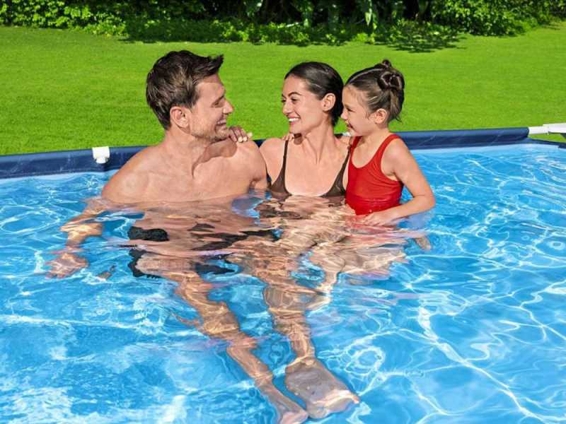 Bestway Steel Pro 56411 - 300x201x66 cm - Piscina desmontable + Bomba filtro 16 W