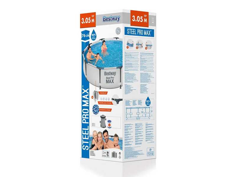 Bestway Steel Pro Max 56408 - &Oslash;305x76 cm - Piscina Redonda + Bomba filtro 16 W