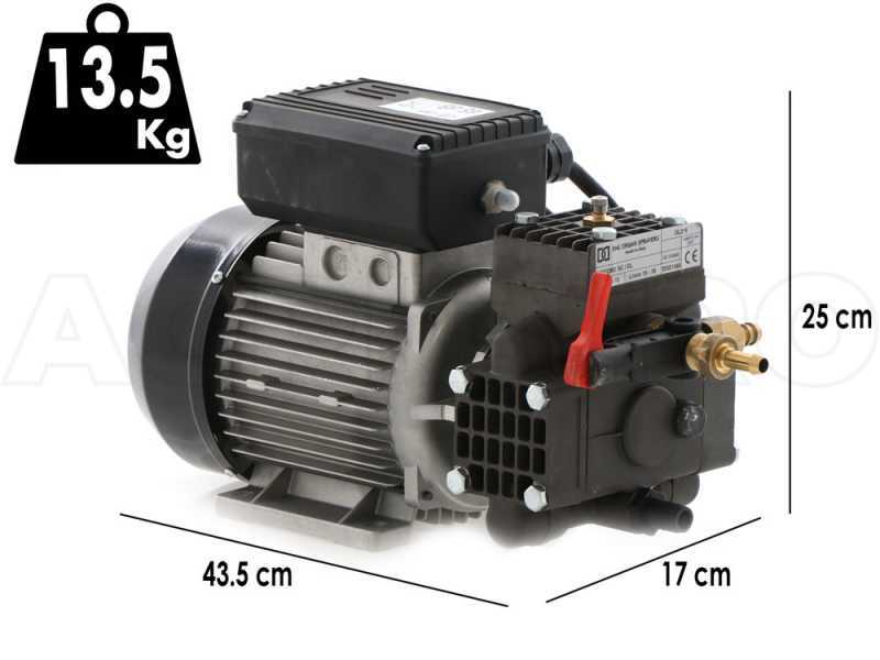 Motobomba fumigadora el&eacute;ctrica con carretilla - Pompa Dal Degan DL218 - 20 bar m&aacute;x - 18l/min