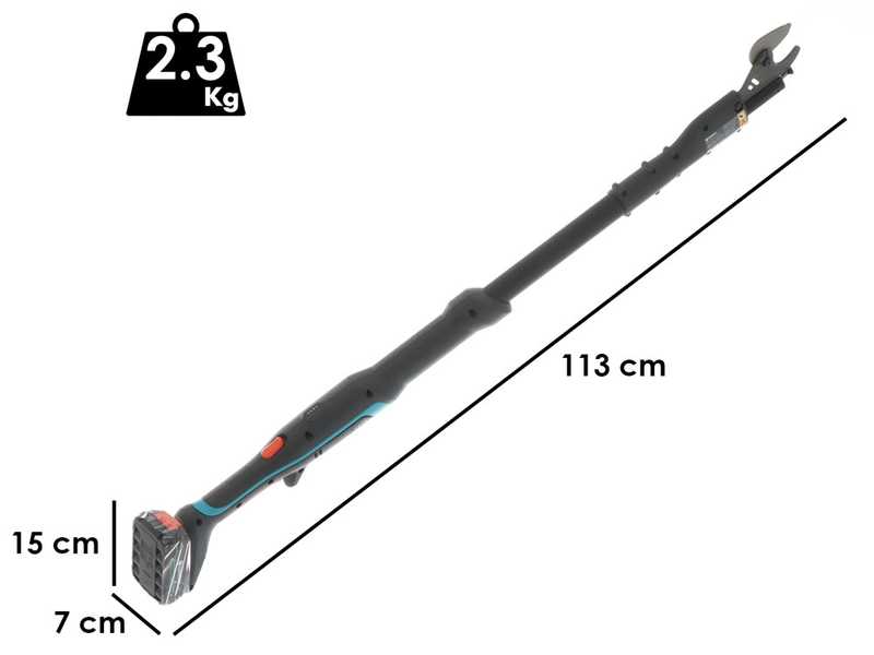 Gardena EasyCut 110/18V P4A - Tijera el&eacute;ctrica de poda con p&eacute;rtiga - 18V 2Ah