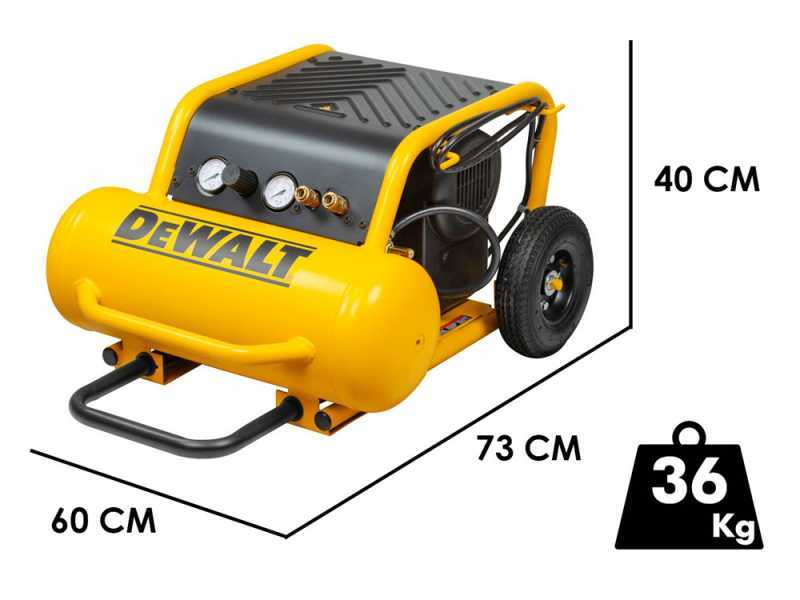 DeWalt DPC17PS-QS - Compresor de aire el&eacute;ctrico port&aacute;til monof&aacute;sico, sin aceite - Motor 2.5 HP - 17 L