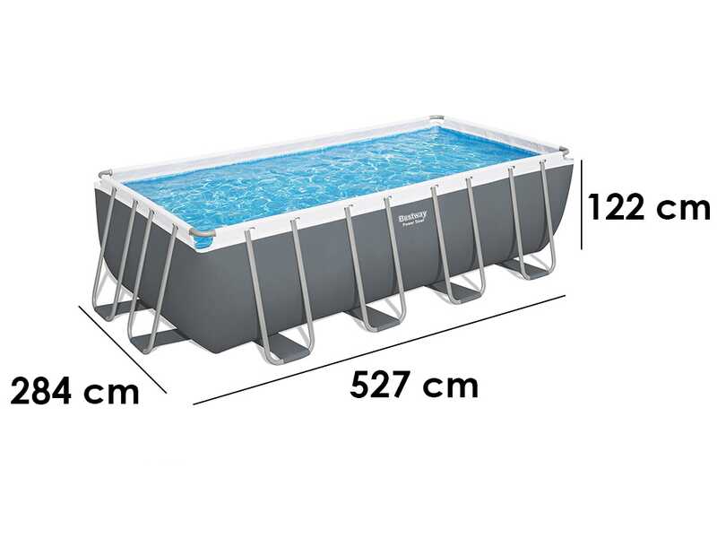 Bestway Power Steel 56671 - 488x244x122 cm - Piscina desmontable