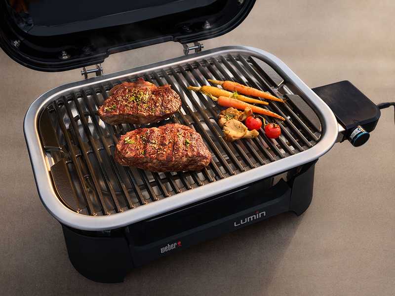 Weber Lumin Red - Barbacoa el&eacute;ctrica port&aacute;til
