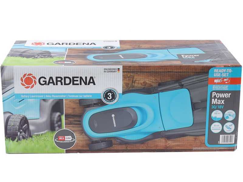 Gardena PowerMax 30/18V P4A - Cortac&eacute;sped de bater&iacute;a - BATER&Iacute;A Y CARGADOR NO EST&Aacute;N INCLUIDOS