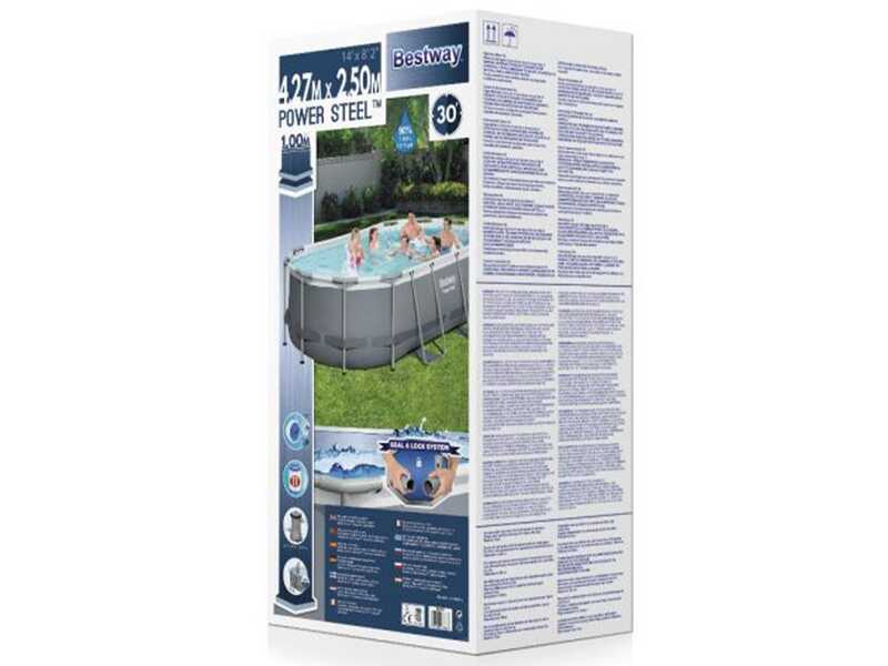 Bestway Power Steel 56620 - 427x250x100 cm - Piscina Ovalada