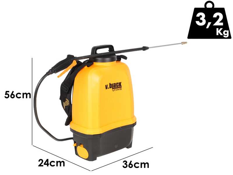 Volpi V-BLACK VITA 16 - Pulverizador el&eacute;ctrico de mochila