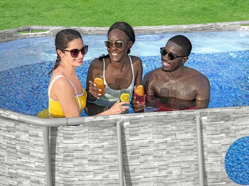 Bestway Power Steel Swim Vista 56714 - 427 x 250 x 100 cm - Piscina ovalada