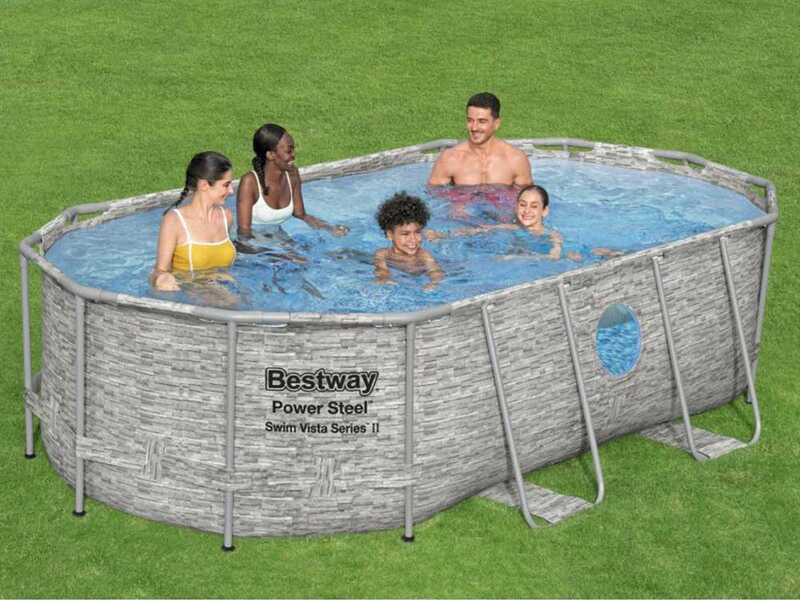 Bestway Power Steel Swim Vista 56714 - 427 x 250 x 100 cm - Piscina ovalada