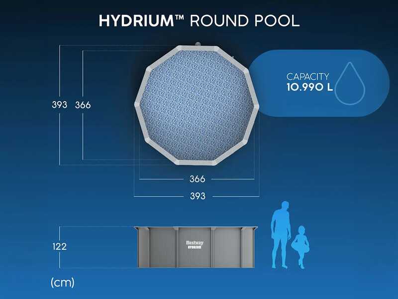 Bestway Hydrium 56574 - &Oslash;366x122 cm - Piscina redonda