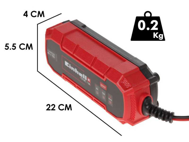 Einhell CE-BC 1 M - 6/12V - Cargador de bater&iacute;as y mantenedor de carga - 32 Ah m&aacute;x.