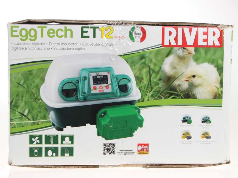 River Systems ET 12 SUPER - Incubadora de huevos autom&aacute;tica - 12 huevos