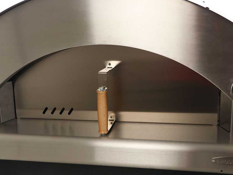 Rossofuoco Nonna Luisa - Horno de le&ntilde;a de exterior con base - Negro