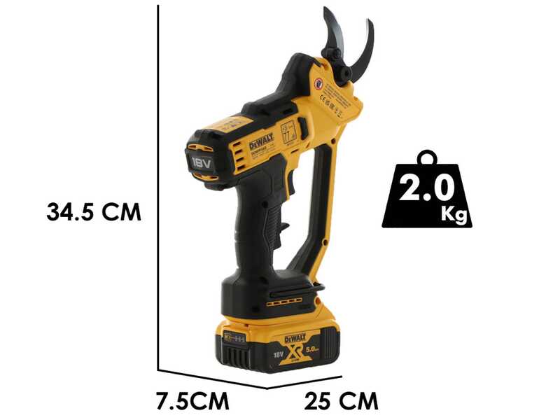 DeWalt DCMPP568P1-QW - Tijera el&eacute;ctrica de poda - 18V 5.0Ah