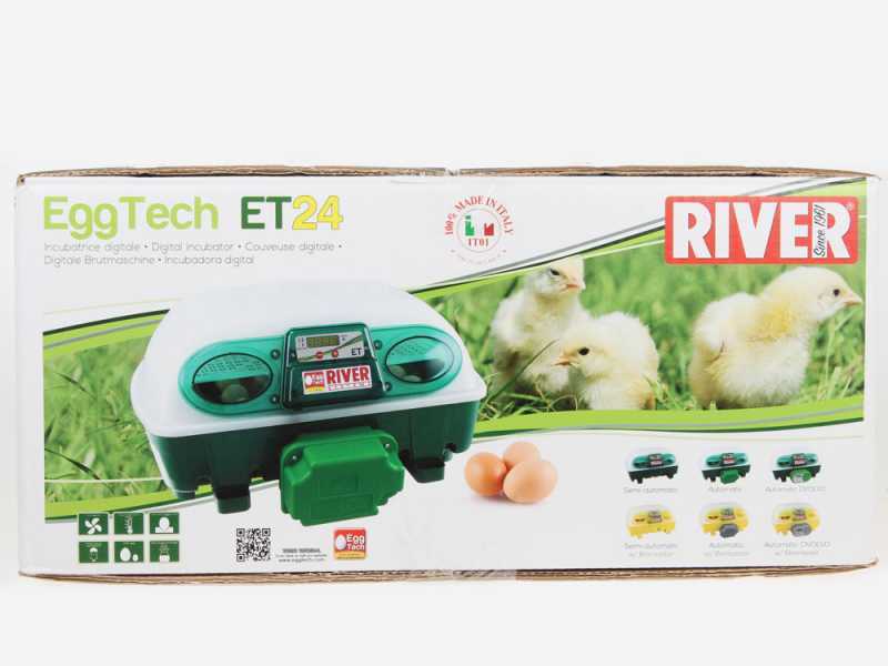 River Systems ET 24 - Incubadora de huevos autom&aacute;tica - 24 huevos