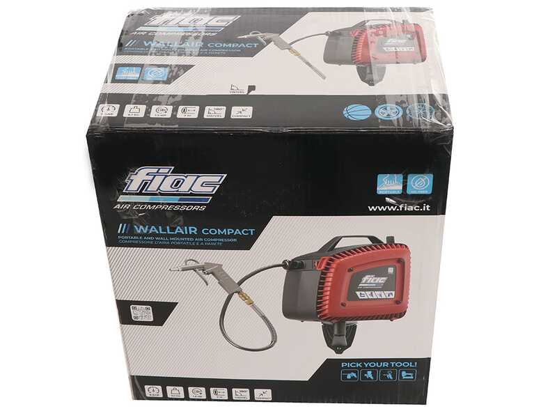 FIAC Compact V230/50 - Compresor de aire el&eacute;ctrico monof&aacute;sico de pared, sin aceite - Motor 1.5 HP 