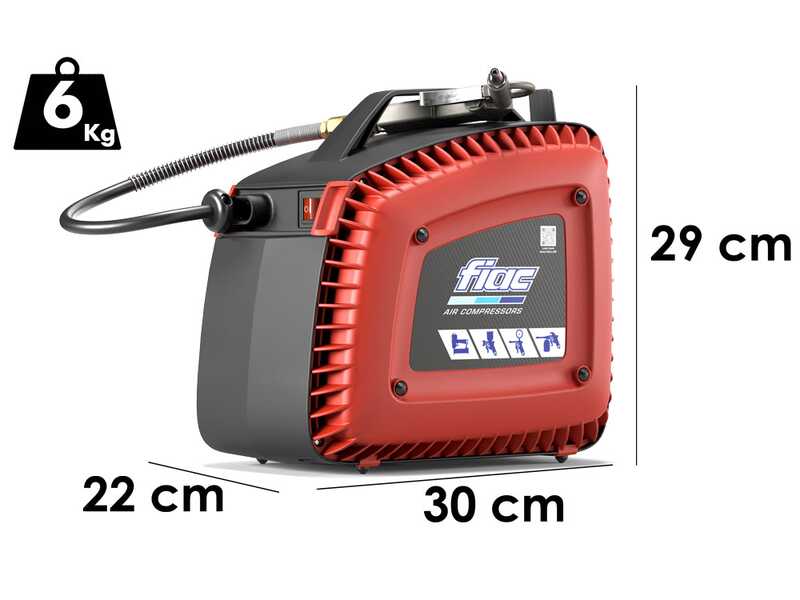 FIAC Compact V230/50 - Compresor de aire el&eacute;ctrico monof&aacute;sico de pared, sin aceite - Motor 1.5 HP 