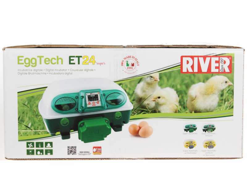 River Systems ET 24 SUPER BIOMASTER - Incubadora de huevos autom&aacute;tica - 24 huevos