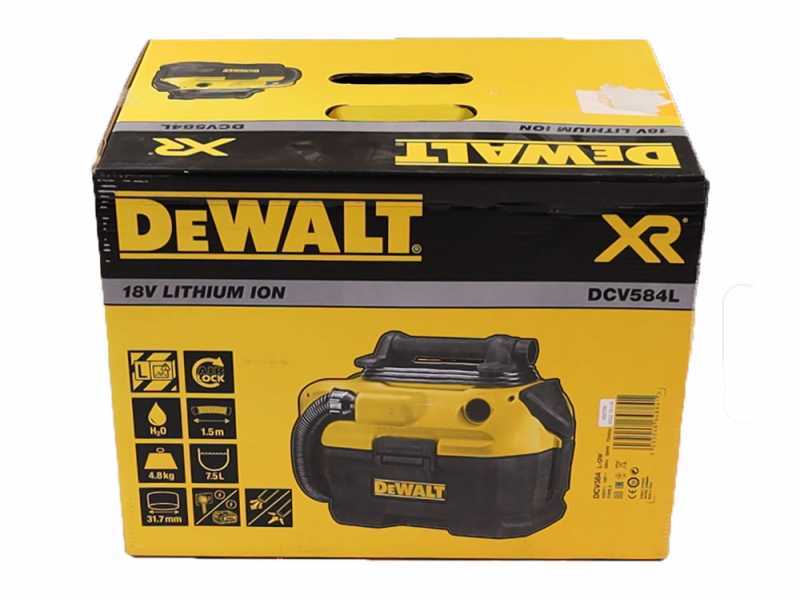 DeWalt DCV584L-QW - Aspirador de s&oacute;lidos y l&iacute;quidos h&iacute;brido port&aacute;til - BATER&Iacute;A Y CARGADOR NO EST&Aacute;N INCLUIDOS