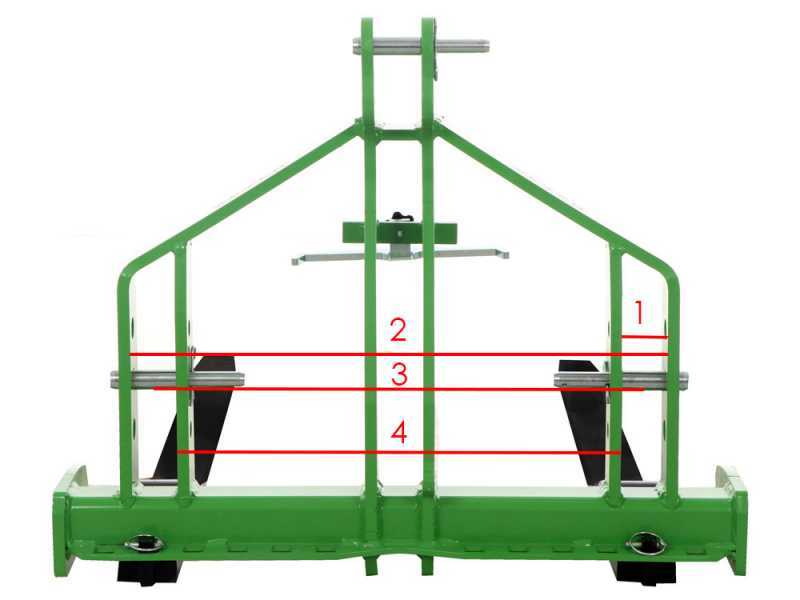 Seven Italy LIFT_2 - Horquillas portapalets para tractor - Capacidad 1000 kg