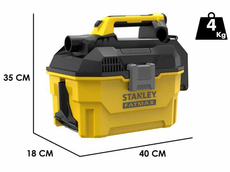 Stanley V20 SFMCV002B-XJ - Aspirador de s&oacute;lidos y l&iacute;quidos port&aacute;til inal&aacute;mbrico - SIN BATER&Iacute;A NI CARGADOR