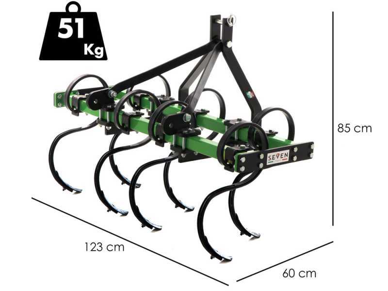 Seven Italy Vibropac 120 - Vibrocultivador - 7 dientes - Ancho de trabajo 120 cm