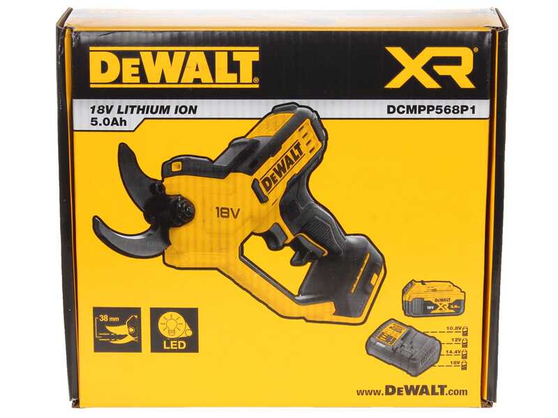 DeWalt DCMPP568N-XJ - Tijera el&eacute;ctrica de poda - BATER&Iacute;A Y CARGADOR NO EST&Aacute;N INCLUIDOS
