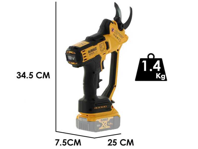 DeWalt DCMPP568N-XJ - Tijera el&eacute;ctrica de poda - BATER&Iacute;A Y CARGADOR NO EST&Aacute;N INCLUIDOS