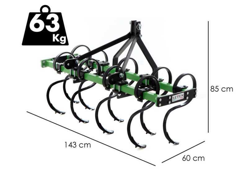 Seven Italy Vibropac 140 - Vibrocultivador - 9 dientes - Ancho de trabajo 140 cm