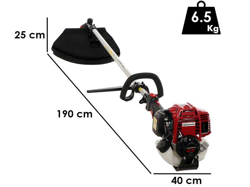 EuroMech GX25 Desbrozadora de gasolina 4 tiempos motor Honda