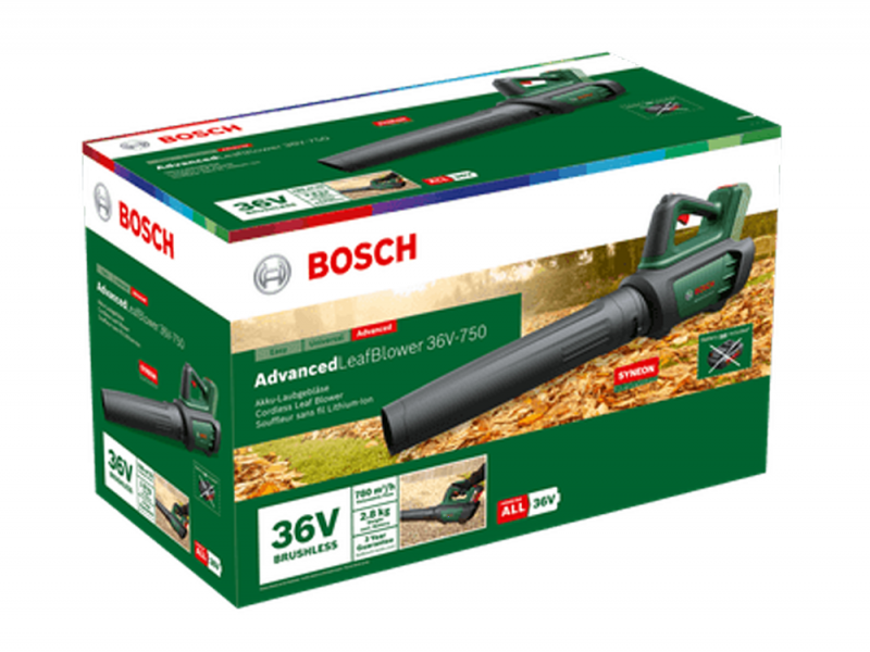 Bosch Advanced Leaf Blower 36V-750 - Soplador el&eacute;ctrico de bater&iacute;a - 36V 2Ah