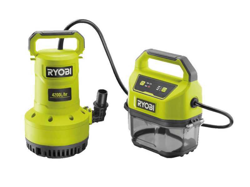 Bomba sumergible para agua limpia y sucia RYOBI RY18SPA-0 18V - SIN BATER&Iacute;A NI CARGADOR