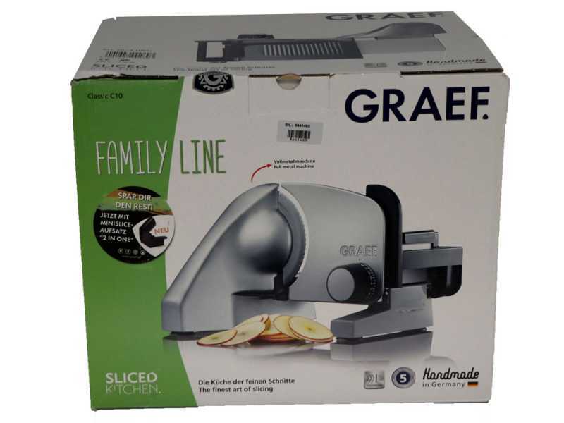 Graef Classic C10 Silver - Cortadora de fiambre con cuchilla de 170 mm