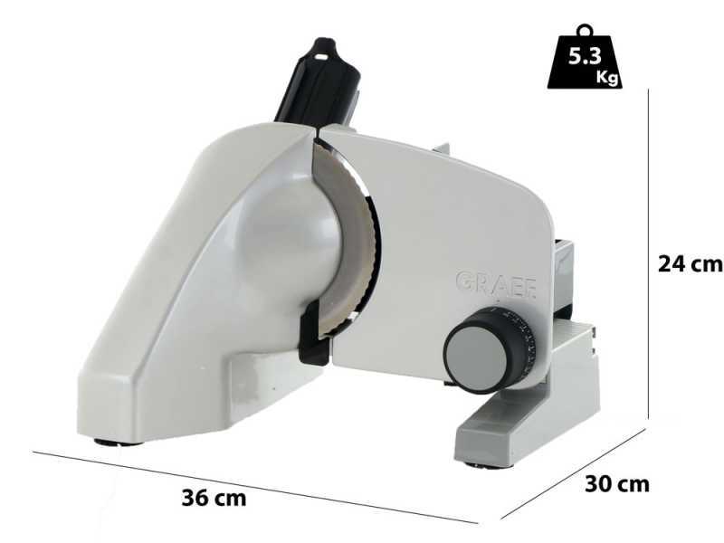 Graef Classic C10 Silver - Cortadora de fiambre con cuchilla de 170 mm