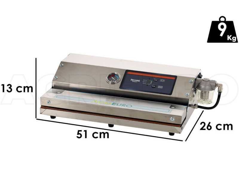 Envasadora al vac&iacute;o profesional EURO 420 INOX - Barra de soldadura de 42 cm