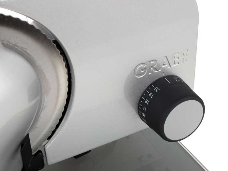 Graef Classic C20 TWIN Silver - Cortadora de fiambre con cuchilla de 170 mm