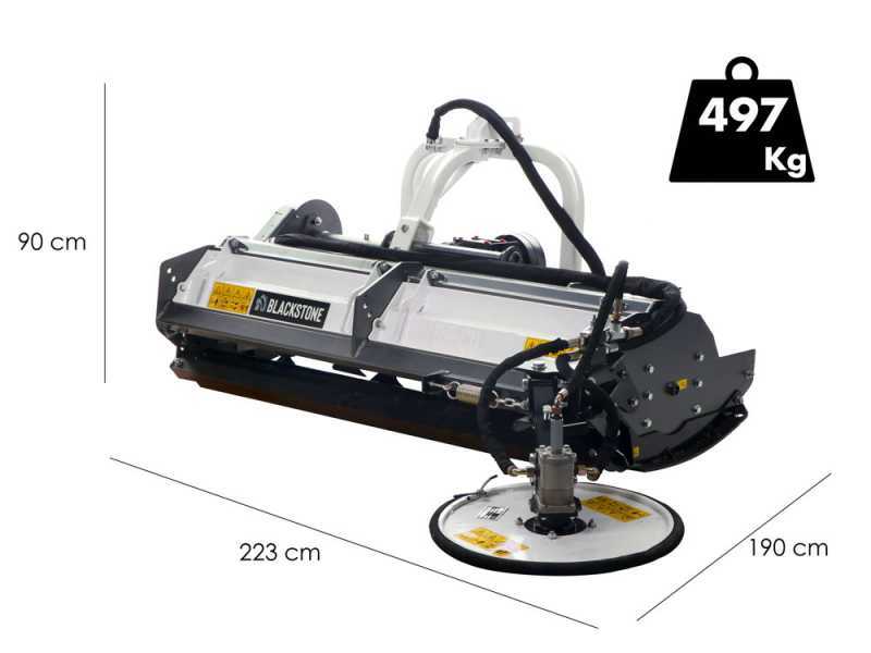 BlackStone BP-CD 160 - Trituradora para tractor - Disco Interfilas - Serie pesada