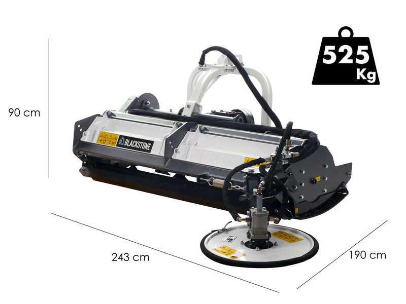 BlackStone BP-CD 180 - Trituradora para tractor - Disco Interfilas - Serie pesada