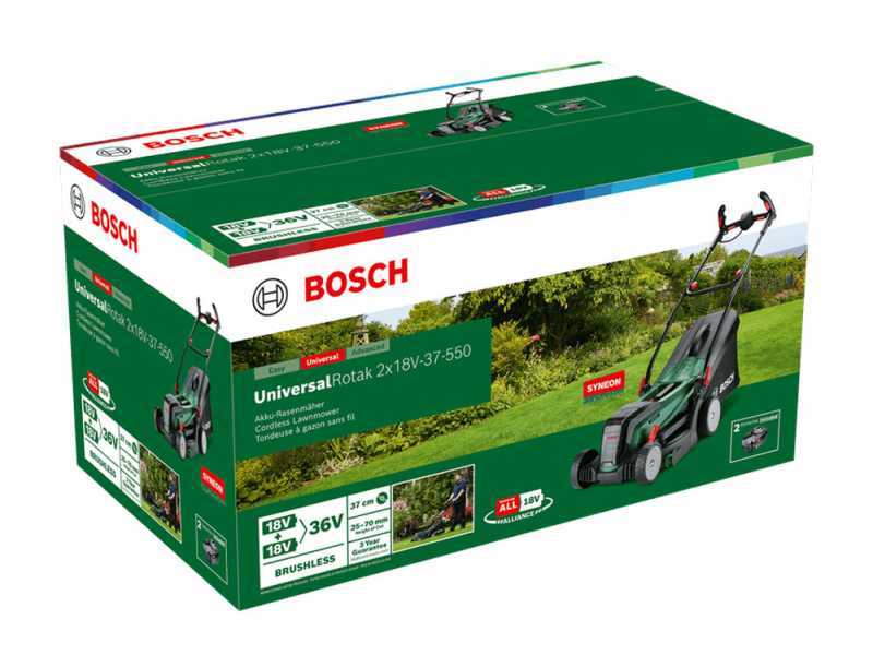 Bosch UniversalRotak 2x18V-37-550 - Cortac&eacute;sped de bater&iacute;a - 2X18V/4Ah - Corte 37 cm
