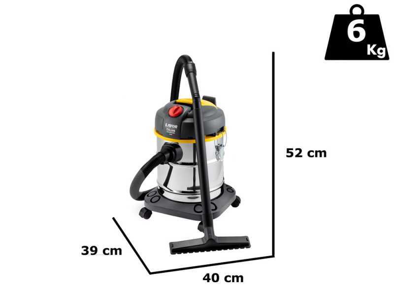 Lavor WTP 20 X - Aspirador de polvo y l&iacute;quidos - bid&oacute;n 20 l - 1600 W
