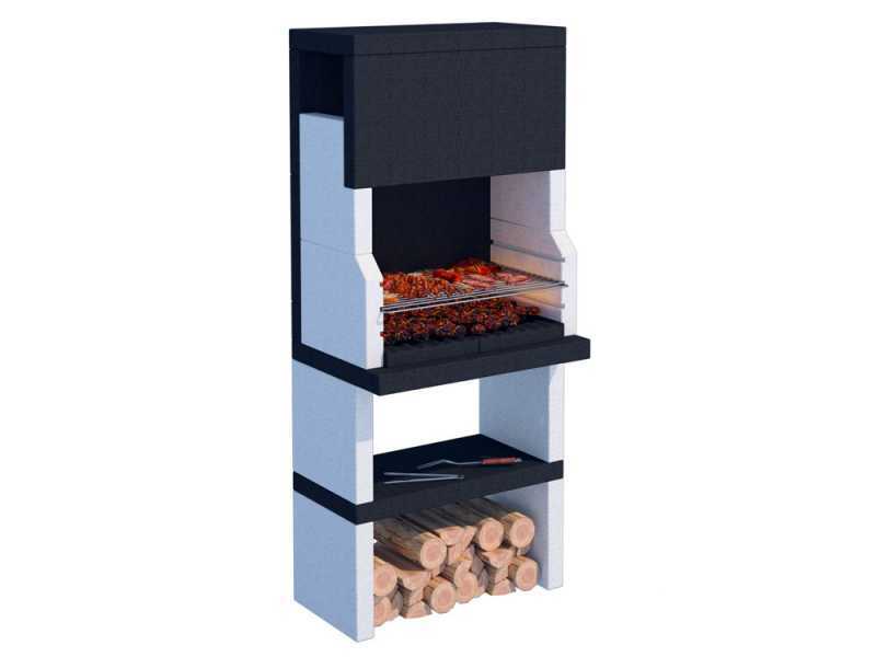 Linea VZ Stoccolma - Barbacoa de obra de le&ntilde;a y carb&oacute;n