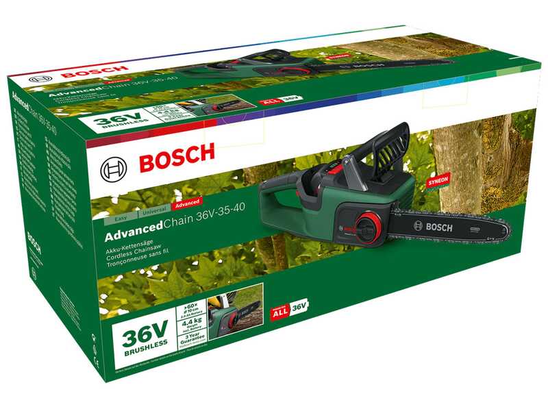 Bosch AdvancedChain 36V-35-40 - Electrosierra de bater&iacute;a de corte - 36V 2Ah - Espada de 35cm