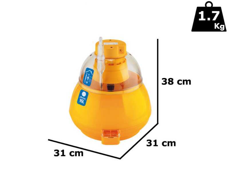 Novital Covatutto 16L - Incubadora de huevos manual - 16 huevos