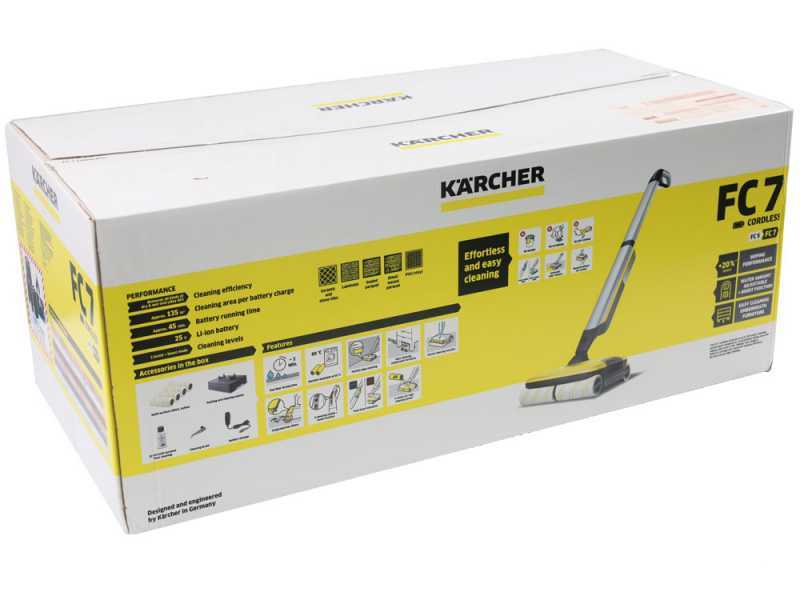 Karcher FC 7 Cordless - Fregadora de suelos de bater&iacute;a 3 en 1: lava, seca y aspira