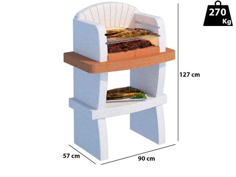 Linea VZ Modena - Barbacoa de obra de le&ntilde;a y carb&oacute;n