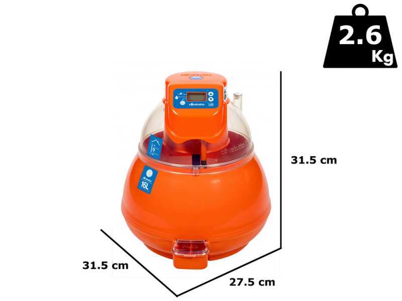 Novital Covatutto 16L Pro - Incubadora de huevos autom&aacute;tica - 16 huevos